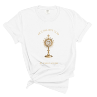 Load image into Gallery viewer, Not Me But God St Carlo Acutis - Catholic Devotion T Shirt