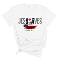 Load image into Gallery viewer, Jesus Saves - America Patriotic Comfort Colors Tee