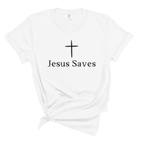 Load image into Gallery viewer, Jesus Saves - Minimalist Comfort Colors Tee
