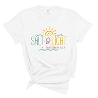 Load image into Gallery viewer, Salt And Light - Colorful Scripture Comfort Colors Tee