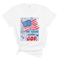 Load image into Gallery viewer, One Nation Under God - Patriotic Christian Shirt Comfort Colors Tee