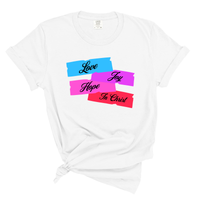 Load image into Gallery viewer, Love Joy Hope In Christ Shirt - Comfort Colors Tee