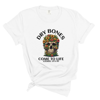 Load image into Gallery viewer, Dry Bones Come To Life - Floral Skull Christian Shirt