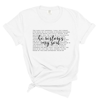 Load image into Gallery viewer, He Restores My Soul - Bible Scripture Comfort Colors Tee
