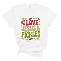 Load image into Gallery viewer, I Love Jesus And Pickles - Comfort Colors Tee