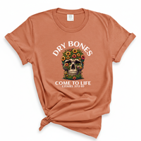 Load image into Gallery viewer, Dry Bones Come To Life - Floral Skull Christian Shirt