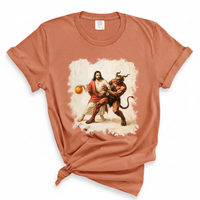 Load image into Gallery viewer, Jesus Defeats Evil - Christian Sport Comfort Colors Tee
