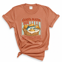 Load image into Gallery viewer, God's Math Loaves and Fish - Comfort Colors Tee