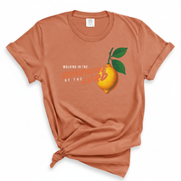 Load image into Gallery viewer, Walking in the Sunshine of the Lord - Lemon Graphic Tee