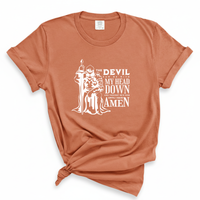 Load image into Gallery viewer, The Devil Saw Me With My Head Down Until I Said Amen - Comfort Colors Tee