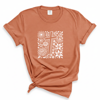 Load image into Gallery viewer, Wildflower Cross Christian Floral Tee