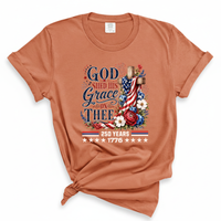 Load image into Gallery viewer, God Shed His Grace On Thee - Patriotic Comfort Colors Women's Tee