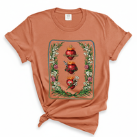 Load image into Gallery viewer, Jesus Mary Joseph Three Hearts - Catholic Comfort Colors Tee