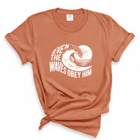 Load image into Gallery viewer, Even The Winds And Waves Obey Him - Comfort Colors Tee
