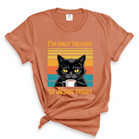 Load image into Gallery viewer, I'm Only Talking to Jesus Today Cat Shirt, Christian Cat Lover Gift, Funny Faith Tee, Vintage Religious Cat Design, Coffee Lover Shirt