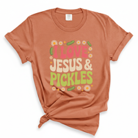 Load image into Gallery viewer, I Love Jesus And Pickles - Comfort Colors Tee