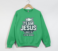 Load image into Gallery viewer, Team Jesus, Lifetime Member - Christian Sweatshirt