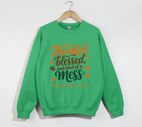 Load image into Gallery viewer, Thankful, Blessed And Kind Of A Mess - Christian Sweatshirt
