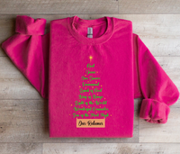 Load image into Gallery viewer, Jesus Names Our Redeemer - Christmas Sweatshirt
