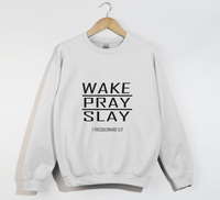 Load image into Gallery viewer, Wake Pray Slay - Christian Sweatshirt
