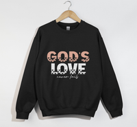 Load image into Gallery viewer, God&#39;s Love Never Fails - Christian Sweatshirt
