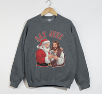 Load image into Gallery viewer, Say Jeez! - Funny Christmas Sweatshirt