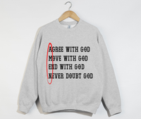 Load image into Gallery viewer, AMEN: Agree, Move, End, Never Doubt God - Christian Sweatshirt
