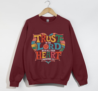 Load image into Gallery viewer, Trust In The Lord With All Your Heart - Christian Sweatshirt
