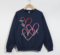 Load image into Gallery viewer, Faith Love Hope - Christian Sweatshirt
