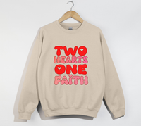 Load image into Gallery viewer, Two Hearts One Faith - Sweatshirt
