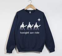 Load image into Gallery viewer, Tonight We Ride, 3 Wise Men - Christmas Sweatshirt
