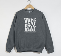 Load image into Gallery viewer, Wake Pray Slay - Christian Sweatshirt
