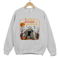 Load image into Gallery viewer, Christian Halloween Sweatshirt - I Ain't Afraid of No Grave Shirt