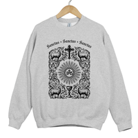 Load image into Gallery viewer, Sanctus Catholic Sweatshirt - Catholic Eucharist Top, IHS Christian Sweater, Catholic Faith Apparel