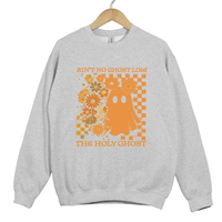 Load image into Gallery viewer, Ain't No Ghost Like the Holy Ghost Sweatshirt, Funny Christian Fall Shirt, Spooky Season Faith Pullover, Autumn Ghost Sweatshirt