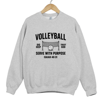Load image into Gallery viewer, Volleyball Serve With Purpose Shirt - Christian Faith Athlete Sweatshirt