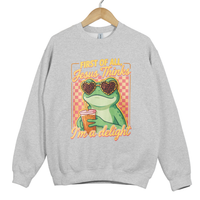 Load image into Gallery viewer, Jesus Thinks I'm A Delight - Funny Christian Frog Sweatshirt