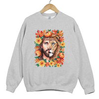 Load image into Gallery viewer, Lion of Judah Jesus Shirt - Autumn Fall Christian Sweatshirt