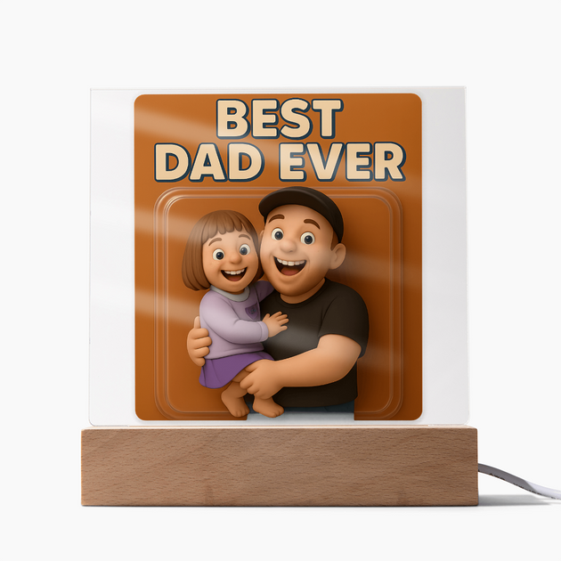 Best Dad Ever – Custom 3D Action Figure Portrait | Evercardia
