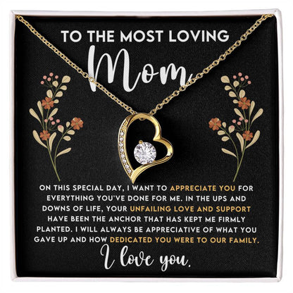 Most Loving Mom - Heart Pendant