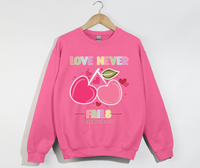 Load image into Gallery viewer, Love Never Fails - 1 Corinthians 13:8 Christian Sweatshirt
