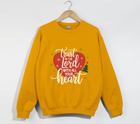 Load image into Gallery viewer, Trust In The Lord With All Your Heart - Christmas Sweatshirt
