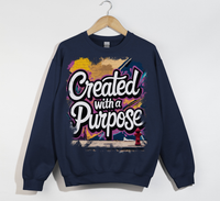 Load image into Gallery viewer, Created With A Purpose - Christian Sweatshirt