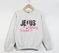 Load image into Gallery viewer, Jesus Highway To Heaven - Christian Sweatshirt
