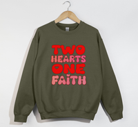 Load image into Gallery viewer, Two Hearts One Faith - Sweatshirt
