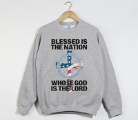 Load image into Gallery viewer, Blessed Is The Nation Whose God Is The Lord - Christian Sweatshirt