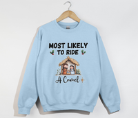 Load image into Gallery viewer, Most Likely To Ride A Camel - Christmas Holiday Sweatshirt
