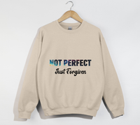 Load image into Gallery viewer, Not Perfect, Just Forgiven - Christian Sweatshirt
