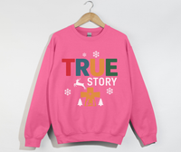 Load image into Gallery viewer, The True Story Of The Birth Of Jesus - Christian Sweatshirt
