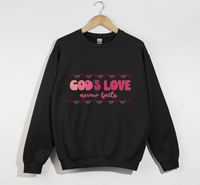 Load image into Gallery viewer, God&#39;s Love Never Fails - Christian Sweatshirt

